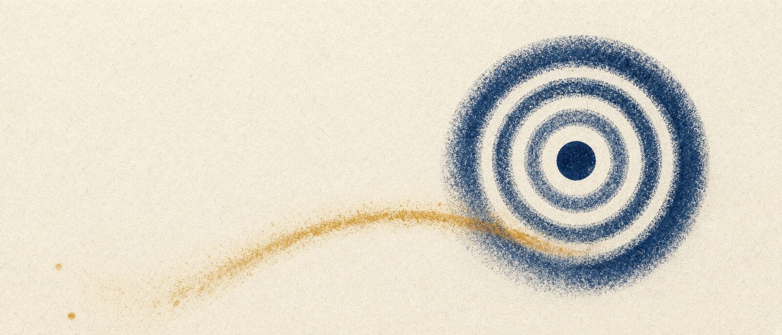 Abstract concentric rings on cream paper — the inclusive circle motif of MCESP.